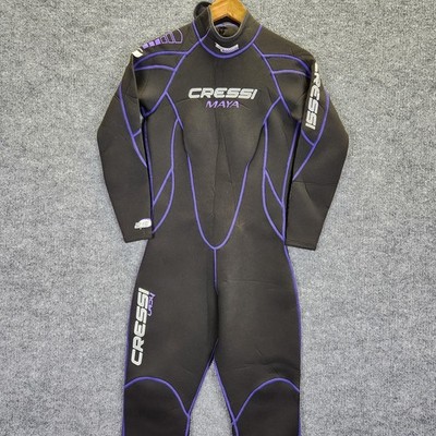 Cressi Maya Wetsuit Womens Medium 3 2.5mm Full Suit Black Purple Scuba Surf Dive