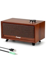 Wooden PC Soundbar Computer Speakers PC Speakers USB Powered 10 Kilowatt Hours