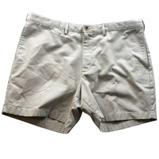 Lands End Mens Shorts Size 40 Casual Flat Front Traditional Fit Chino Classic