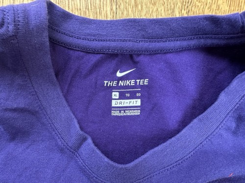 LINFIELD University NIKE DRI-FIT Wildcat Women’s Purple Short Sleeve SHIRT XL - Picture 4 of 6