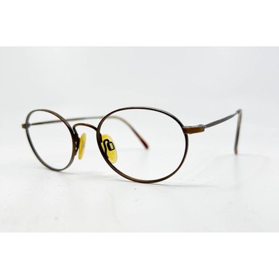 Marchon Autoflex 34 Eyeglasses Mens Antique Brown Oval Flexon 49-18-140