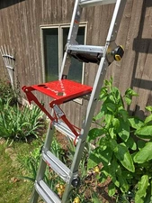 🦍🪜Gorilla Ladders Step, Standing Platform Multiposition Ladder Accessory Shelf