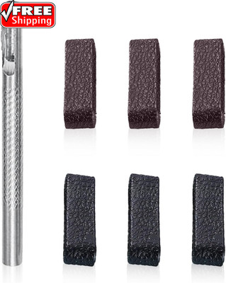 7 Pcs Belt Looop Keepers Black and Brown Leather Looops for Men Women Strap Reta