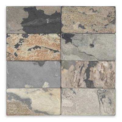 Rustic Amber Slate Wall and Floor Tile - Tumbled / 3 x6 