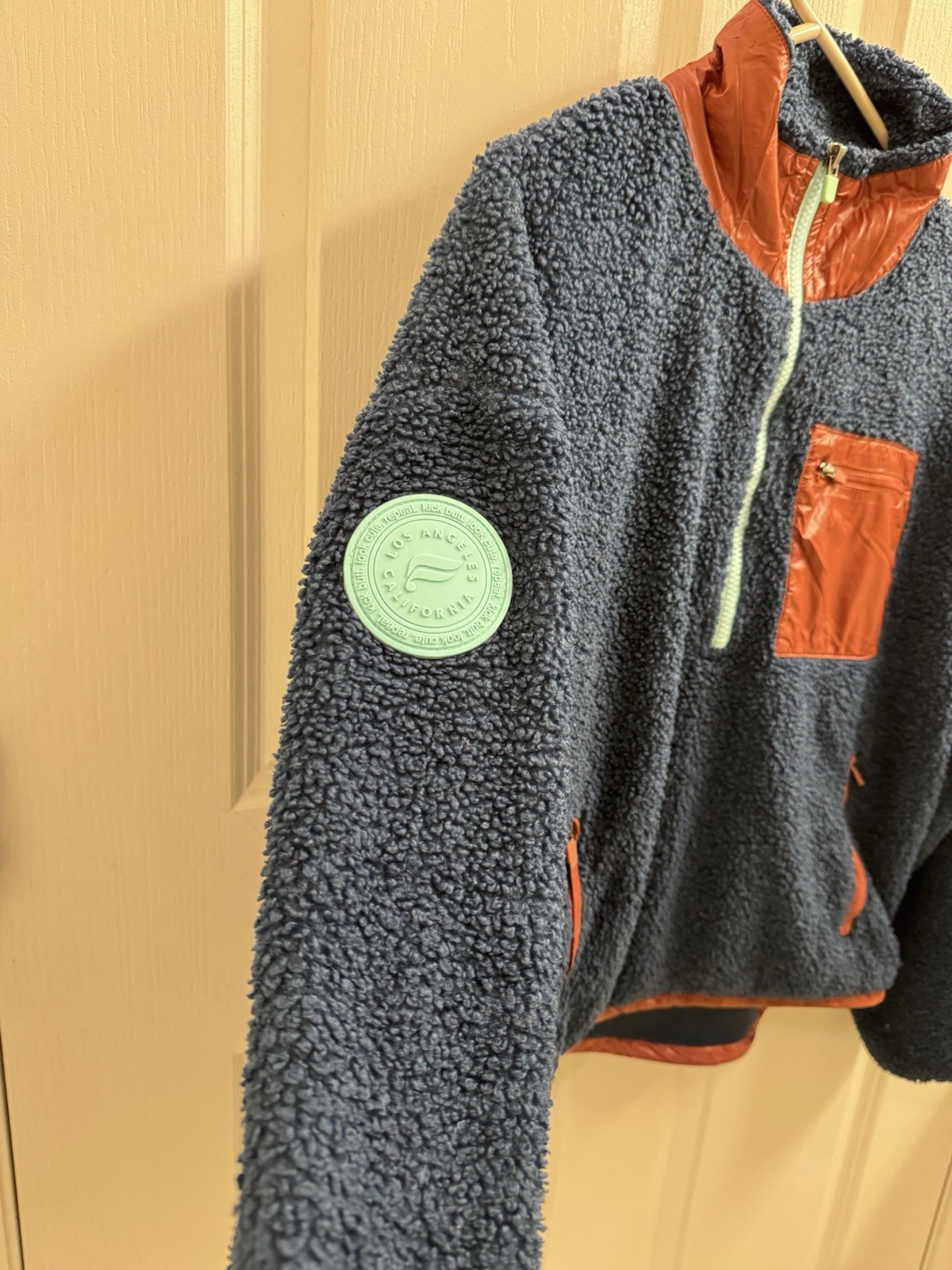 Fabletics Navy And Rust Pullover Size Small - image 3