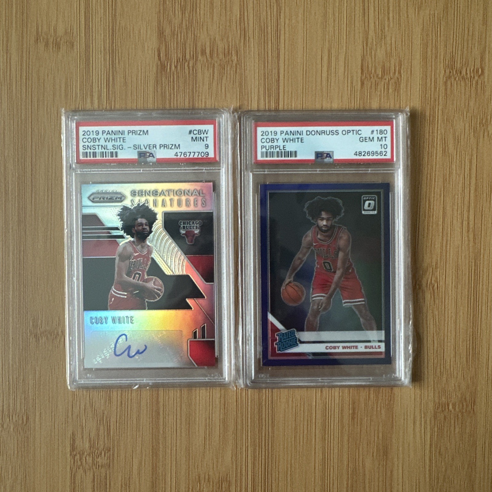 2019-20 Donruss Optic Coby White Purple Holo Prizm PSA 10 #180 +Sensational Sig