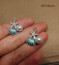 Lot 50 Pcs Starfish Shell Metal Charms DIY Earring Jewelry Making Pendant