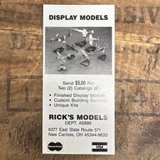 1986 RICK'S MODELS Planes Aviation Vintage Print Ad New Carlisle, OH