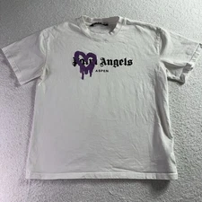 Palm Angels Aspen White Big Center Logo Rare Collection Men's T-Shirt Sz M