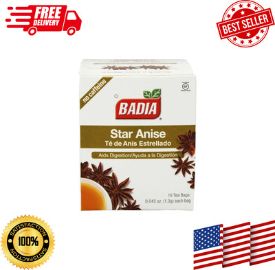 Badia Star Anise Tea Bags Caffeine Free 6 Boxes of 10 Count Tea Bags
