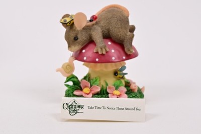 Charming Tails Take Time To Notice Those Around You 89/211 Mouse Mushroom SIGNED