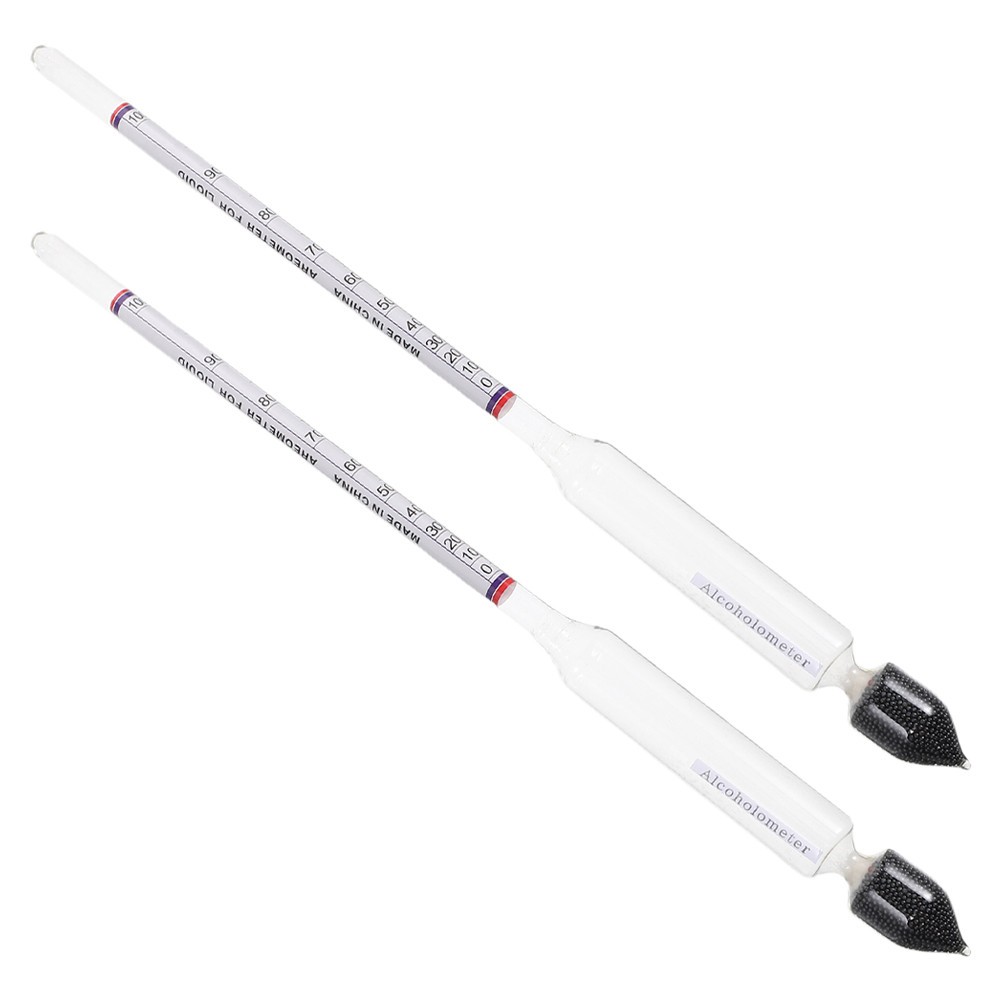 2 Pcs Schwarzbrennermessung Alkohol-Hydrometer Für Getränke