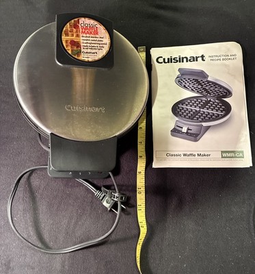 Cuisinart WMR-CA Round Classic Waffle Maker Iron - Clean- Tested Works Instrux