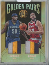 2016-17 Panini Gold Standard Marc Gasol/Zach Randolph Golden Pairs Black /15 #2