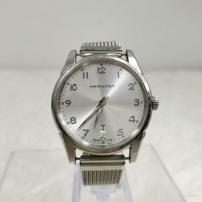 Hamilton Jazzmaster Thinline Quartz Silver Dial Mens Watch Swiss Made