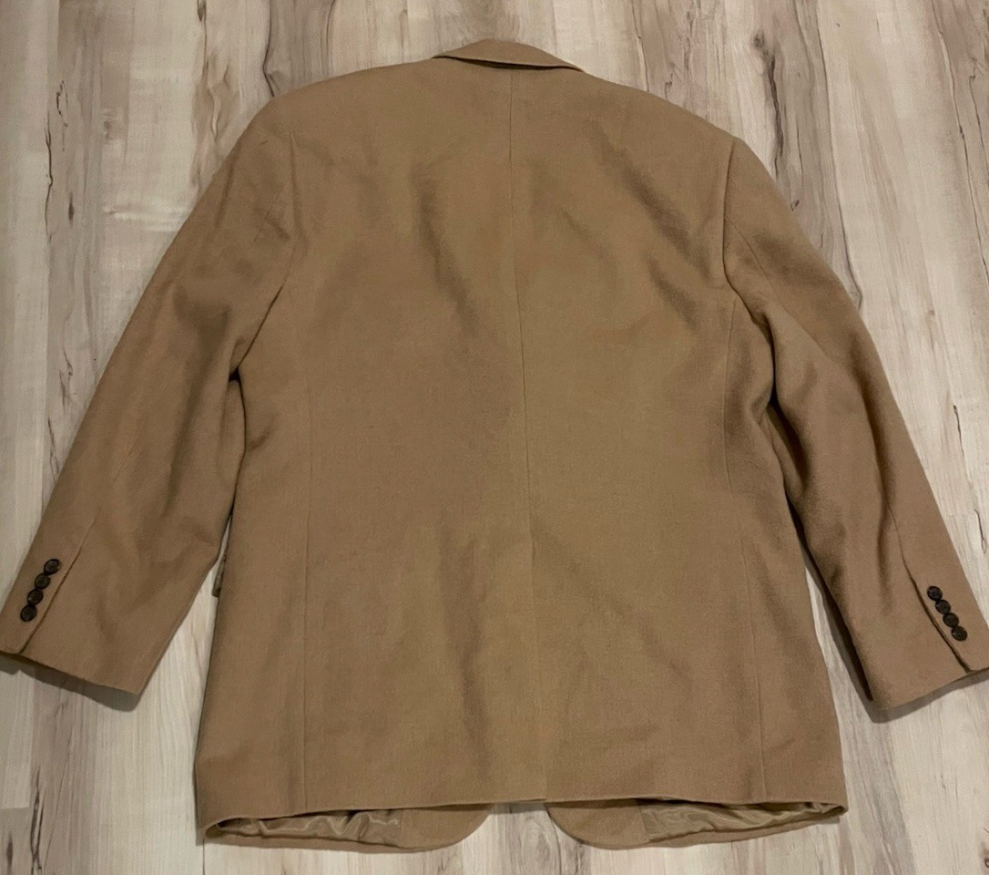 Brooks Brothers 100% Camel Hair Blazer Size 42R Tan 3 Button Classic Old Money thumbnail 4