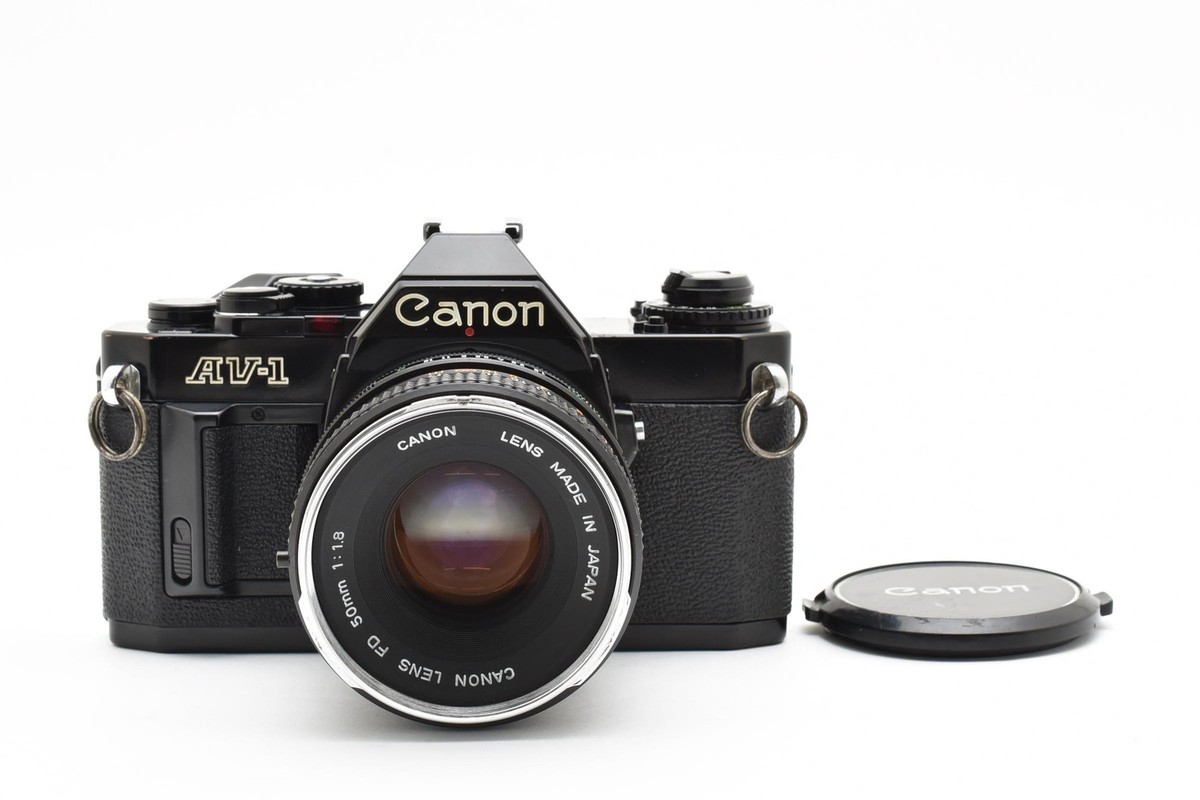Lens Canon Ae1 Nikon Av1 MINT] Canon AV-1 Black 35mm SLR Film