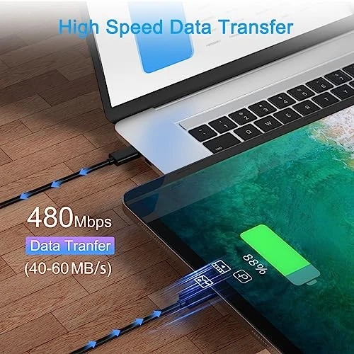 Micro USB Cable Long Android Charger Cable for Samsung Tablet Charger Cord 6ft - Image 2 of 4