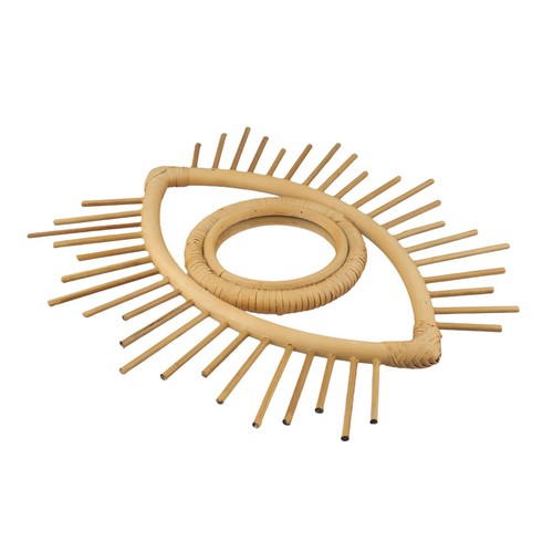 Nordic Woven Eye Hanging Mirror Eye Wall Rattan Mirror Decor Wall Mirror - Bild 7 von 23