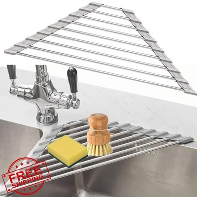 Fafcitvz Grey Triangle Dish Drying Rack