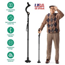 Heavy Duty Walking Cane Black Posture Walking Stick for Hiking Old People Cane