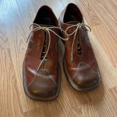 Barracuda Designer Leather lace top Shoes Men's Size 42 1/2 US Sz 9.5