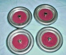 1933 -38 A C GILBERT ERECTOR MH 3" DISK WHEELS 4 pcs TYPE 1 NICKEL 3/8 HUB