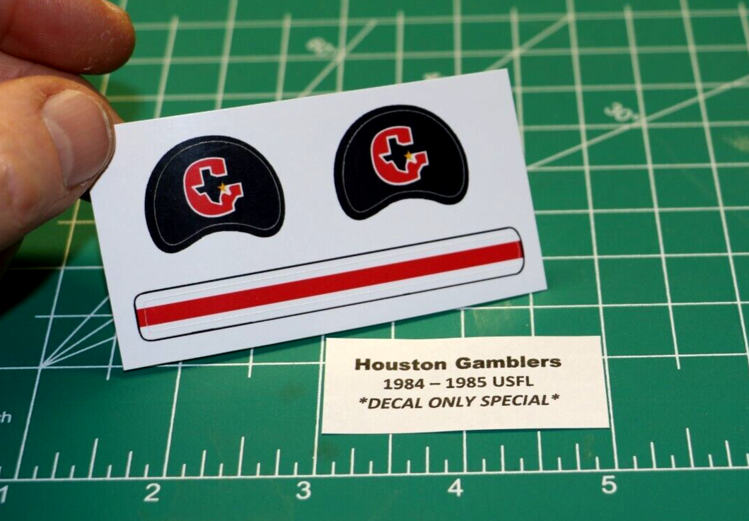 1984 - 1985 Houston Gamblers USFL Football Gumball Helmets *DIECUT