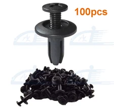 100Pcs 6mm Hole Car Plastic Rivets Fastener Fender Bumper Clips Retainer Rivets