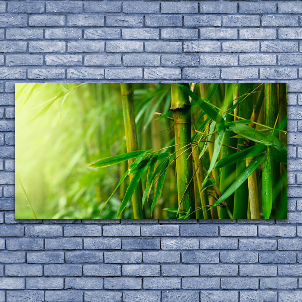 Tableau sur Plexiglas Floral Bambou 140x70 cm pour Créer une Ambiance Zen dans Votre Salon