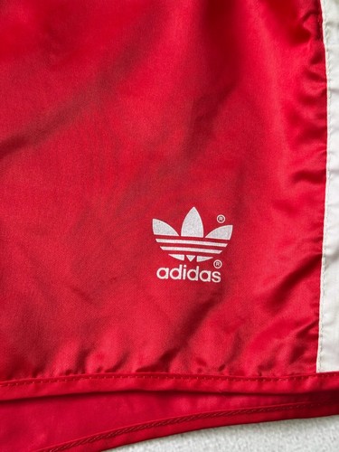 VINTAGE ADIDAS SHORTS GLANZ WEST GERMANY SHORTS MENS SPRINTER RED SIZE S RARE - Picture 3 of 12