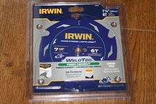 NEW Irwin WeldTec FiberCement 7 1/4" 6T Welded Carbide Tip Blade # 2016024