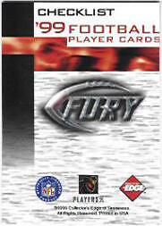 A7941- 1999 Collector's Edge Fury FB 1-200 +Rookies -You Pick- 15+ FREE US SHIP