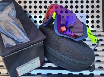 New Oakley FLIGHT JACKET 9401-0537 Sunglasses Matte Navy-Retina