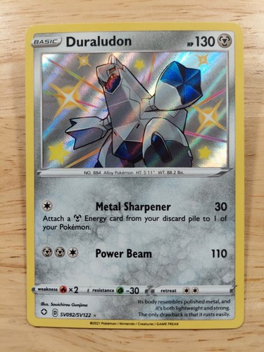 Duraludon SHINY SV092/SV122 Shining Fates NM Holofoil Rare Pokemon Card