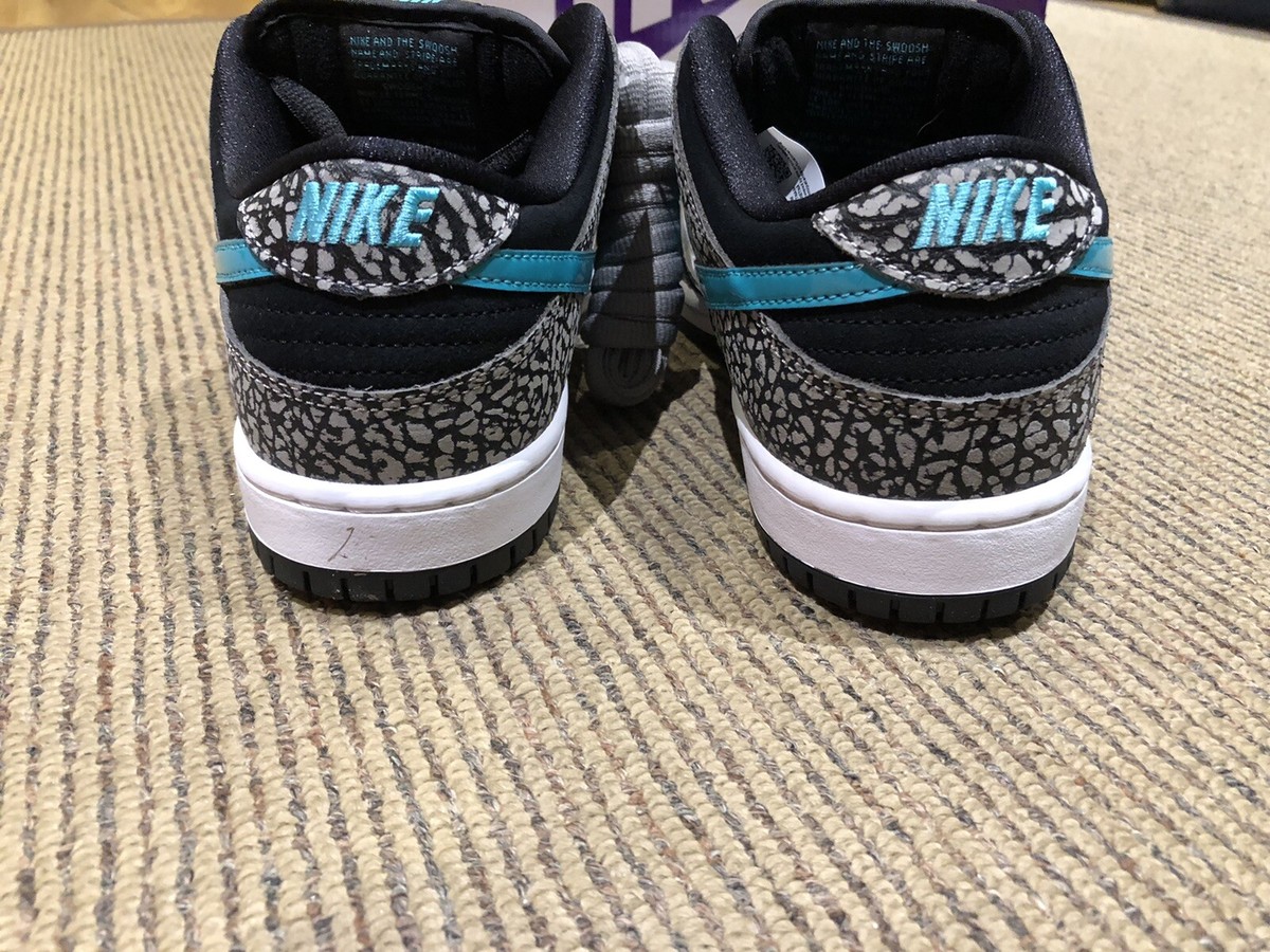 nike dunk low prm sb elephant grey clear jade