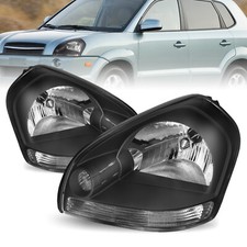 Headlights For 2005-2009 Hyundai Tucson Halogen Black Pairs Headlamps Leftright Headlights For 2005-2009 Hyundai Tucson Halogen Black Pairs Headlamps Leftright