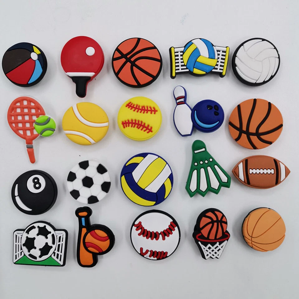 100/200Pc Mixed Random Cartoon Sport PVC Shoes Charms Decor For Croc And Jibbitz - image 3 of 4