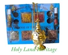 Brass Orthodox Incense Burner Hanging Or Stand and Set of 6 Incenses & 2 Oil
