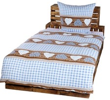 2-Teilig Winter Bettwäsche Garnitur Fleece Mikrofaser  Landhaus 155x220 NEU 