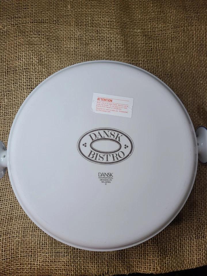 NEW A Dansk Bistro 2 handled vegetable bowl Christianshavn Blue white 10.5" X 3" - Image 2 of 4