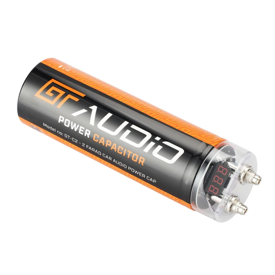 GT-Audio by BASS FACE GT-C2 Condensatore 2 Farad con voltometro impianto stereo - Immagine 4 di 4