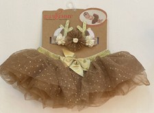 New Elly Emmy 3 Piece Deer Babyshoot Tutu Set Fits 0-12 Months