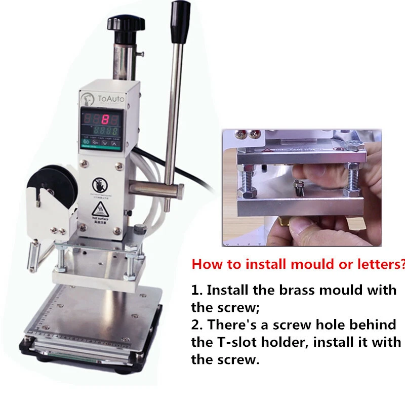 Hot Foil Stamping Machine For Leather Shoes Insole Embossing / Uppercase Letters - Image 2 of 4