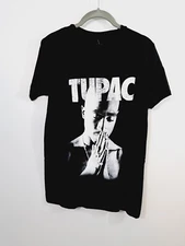 Tupac Shakur 2PAC Black & White Prayer Photo Official T-Shirt Men's SMALL NWT