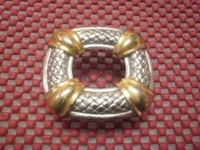 Vintage 1997 Terry Stack Signed Two Toned Belt Buckle
