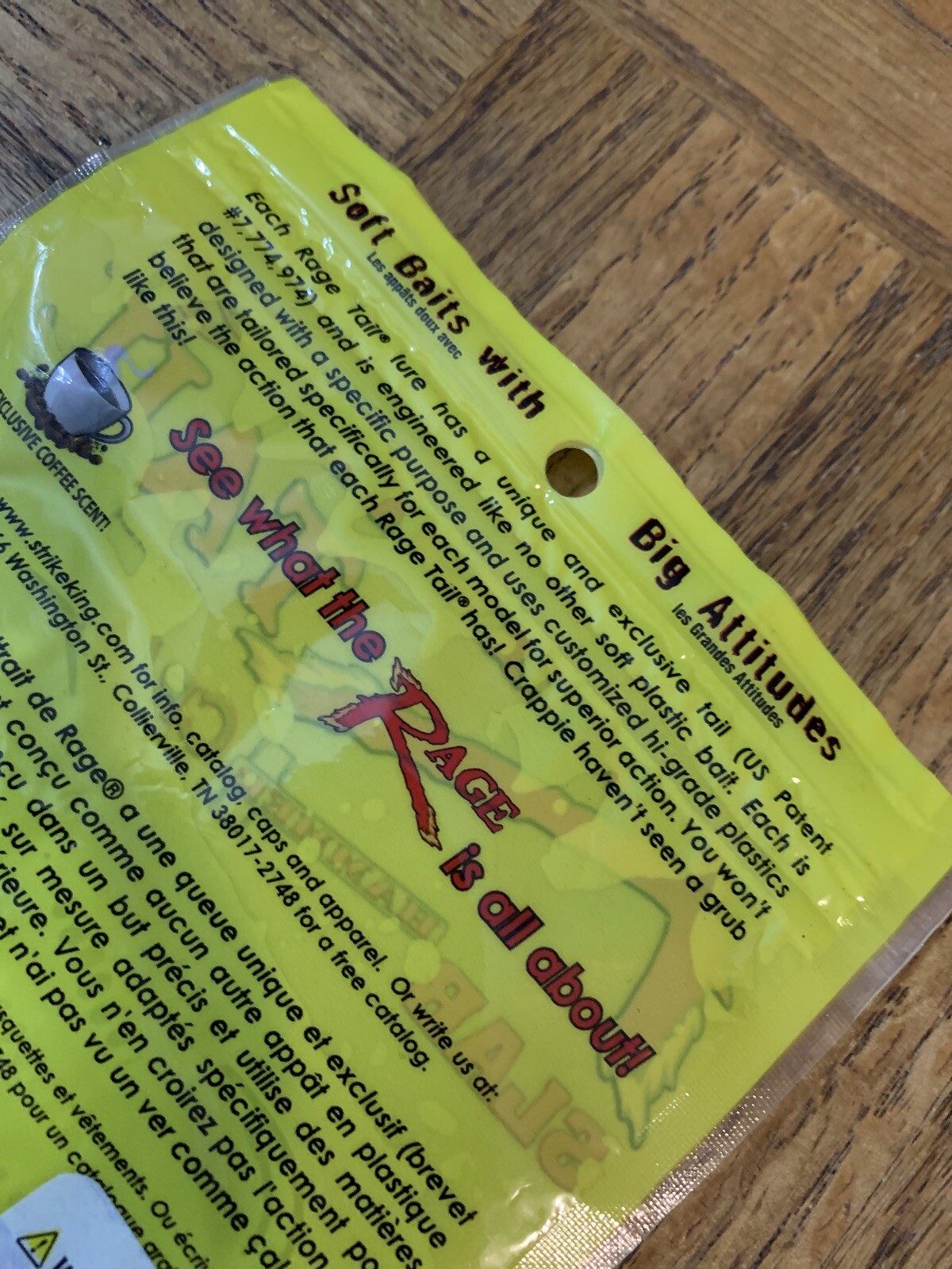 Strike King Rage Tail Rage Crappie Grub Chartreuse White - Image 5