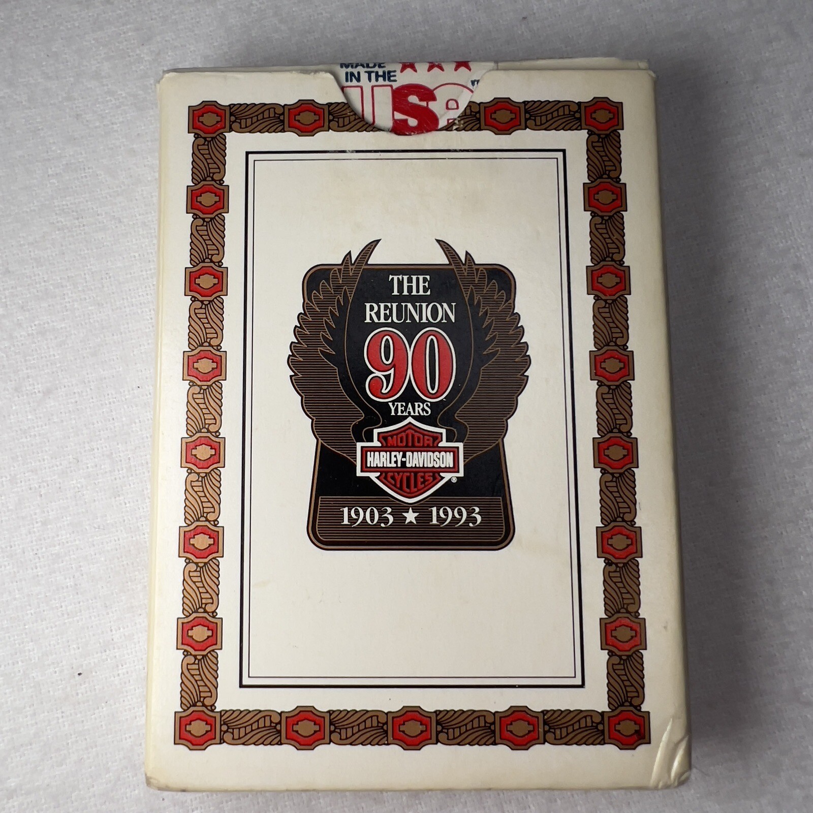 Harley Davidson Motorcycles Poker Deck 54 Playing Cards 1993 90th CIB Hoyle