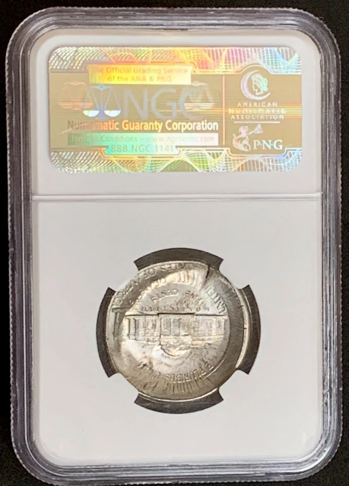 NQC Mint Error 1994 5C Jefferson Dbl Struck, 2nd Strike W/OBV Indent MS 66 6FS - Image 4 of 4