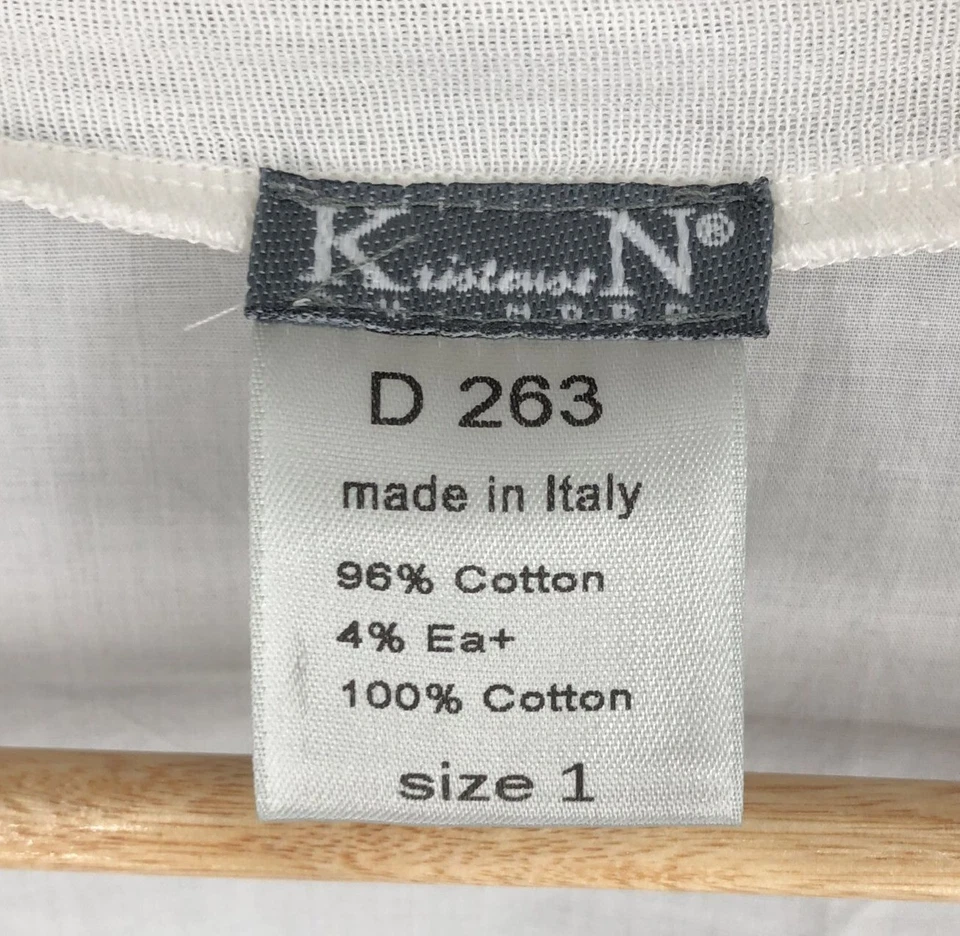 Kristensen Du Nord Womens Oversized Blouse Size 1/US Size 4 White Italy Coastal - Image 3 of 4